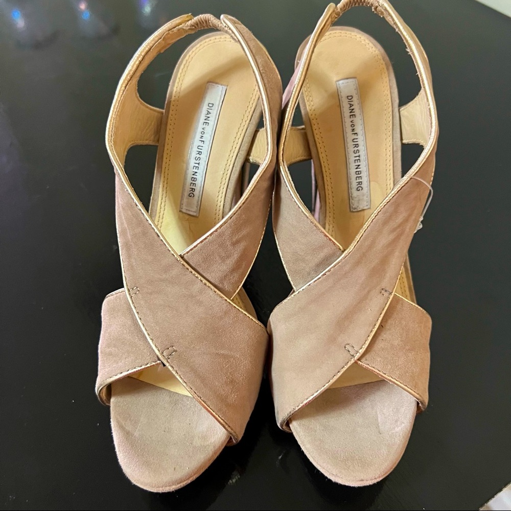 DVF suede heels
